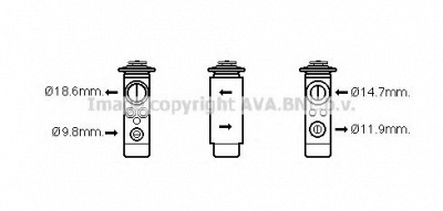 AVA QUALITY COOLING vo1172 -  Расширительный клапан, кондиционер
